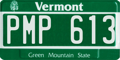 VT license plate PMP613