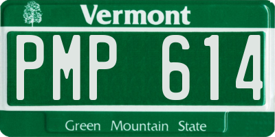 VT license plate PMP614