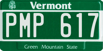 VT license plate PMP617