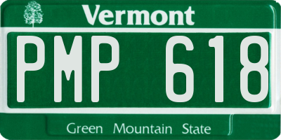 VT license plate PMP618