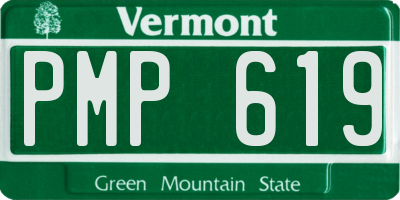 VT license plate PMP619