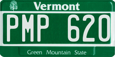 VT license plate PMP620
