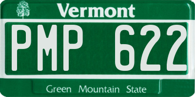 VT license plate PMP622