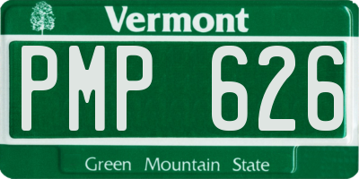 VT license plate PMP626