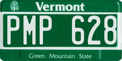 VT license plate PMP628
