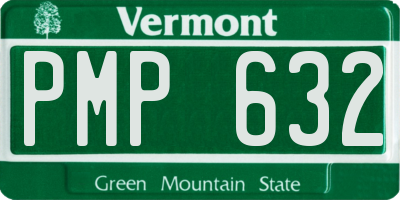 VT license plate PMP632