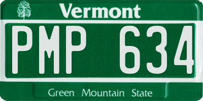 VT license plate PMP634