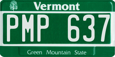 VT license plate PMP637