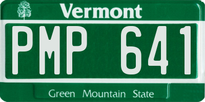 VT license plate PMP641