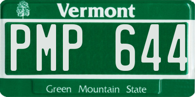 VT license plate PMP644
