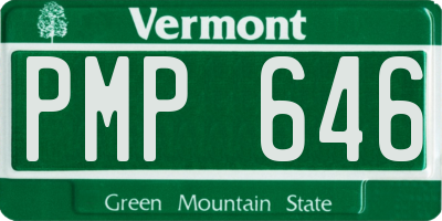 VT license plate PMP646