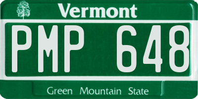 VT license plate PMP648