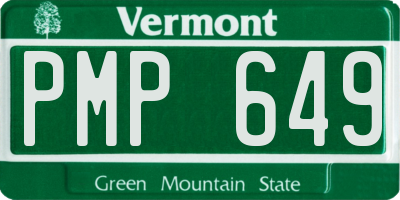 VT license plate PMP649