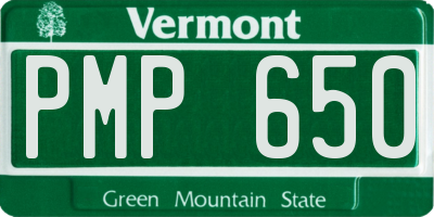 VT license plate PMP650