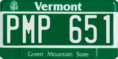 VT license plate PMP651