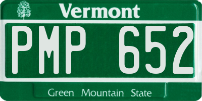 VT license plate PMP652