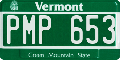 VT license plate PMP653