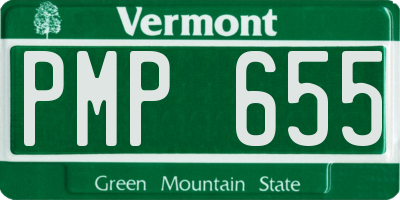 VT license plate PMP655