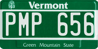VT license plate PMP656