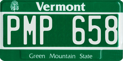 VT license plate PMP658