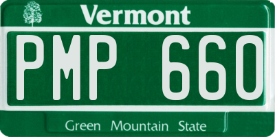VT license plate PMP660