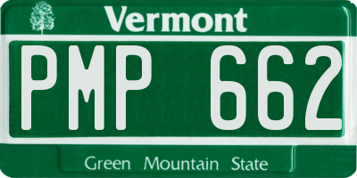 VT license plate PMP662