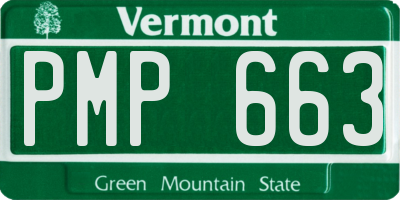 VT license plate PMP663