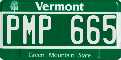 VT license plate PMP665