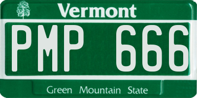 VT license plate PMP666
