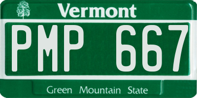VT license plate PMP667