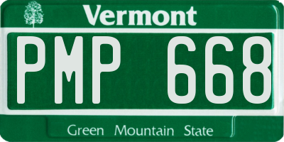 VT license plate PMP668