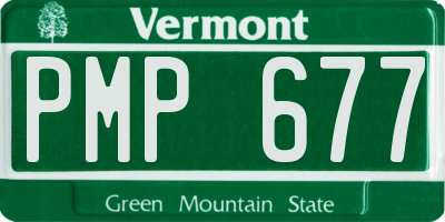 VT license plate PMP677