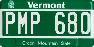 VT license plate PMP680