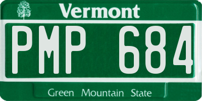 VT license plate PMP684