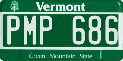 VT license plate PMP686