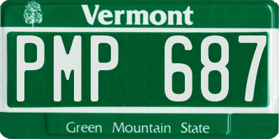 VT license plate PMP687