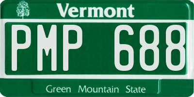 VT license plate PMP688