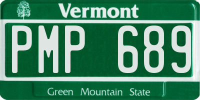 VT license plate PMP689