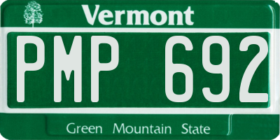 VT license plate PMP692