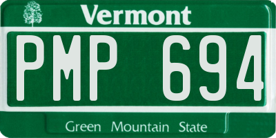 VT license plate PMP694