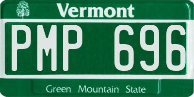 VT license plate PMP696