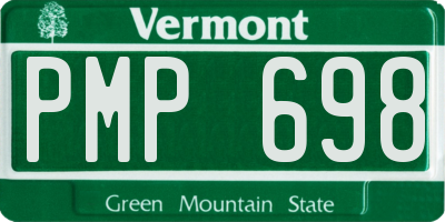 VT license plate PMP698