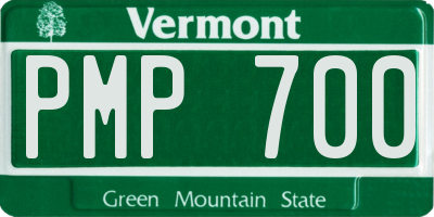 VT license plate PMP700