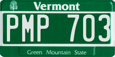 VT license plate PMP703