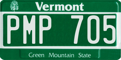 VT license plate PMP705