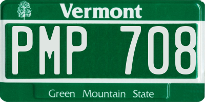 VT license plate PMP708