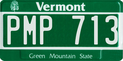 VT license plate PMP713