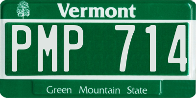VT license plate PMP714