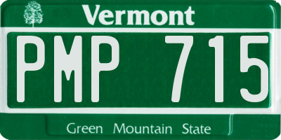 VT license plate PMP715