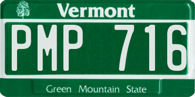 VT license plate PMP716